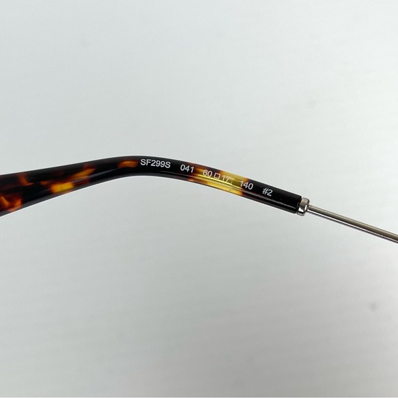 FERRAGAMO Oversized Gradient Blue Round Lens Silver Color Frame Sunglasses 60mm - Picture 12 of 14